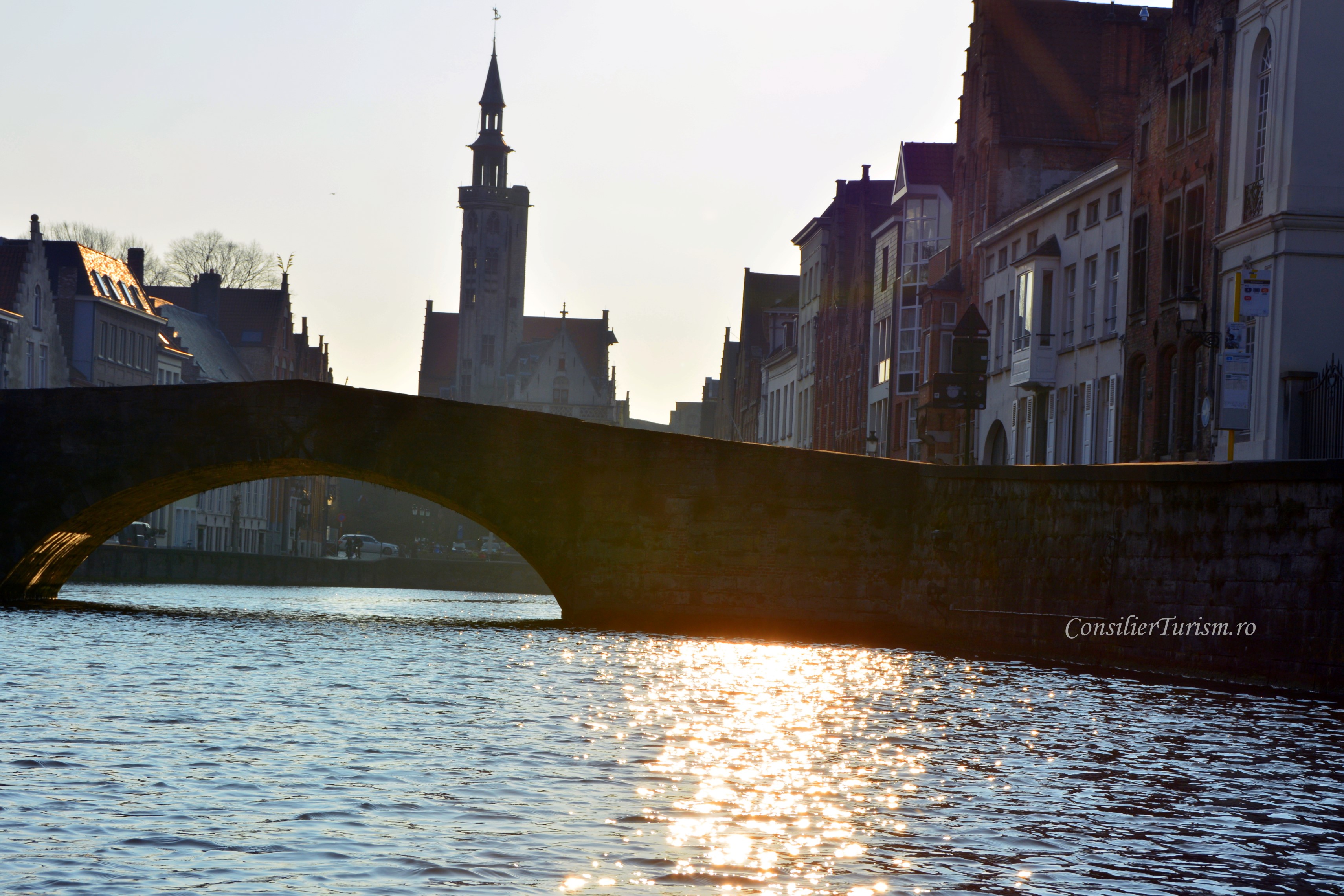 canal Bruges catedrala